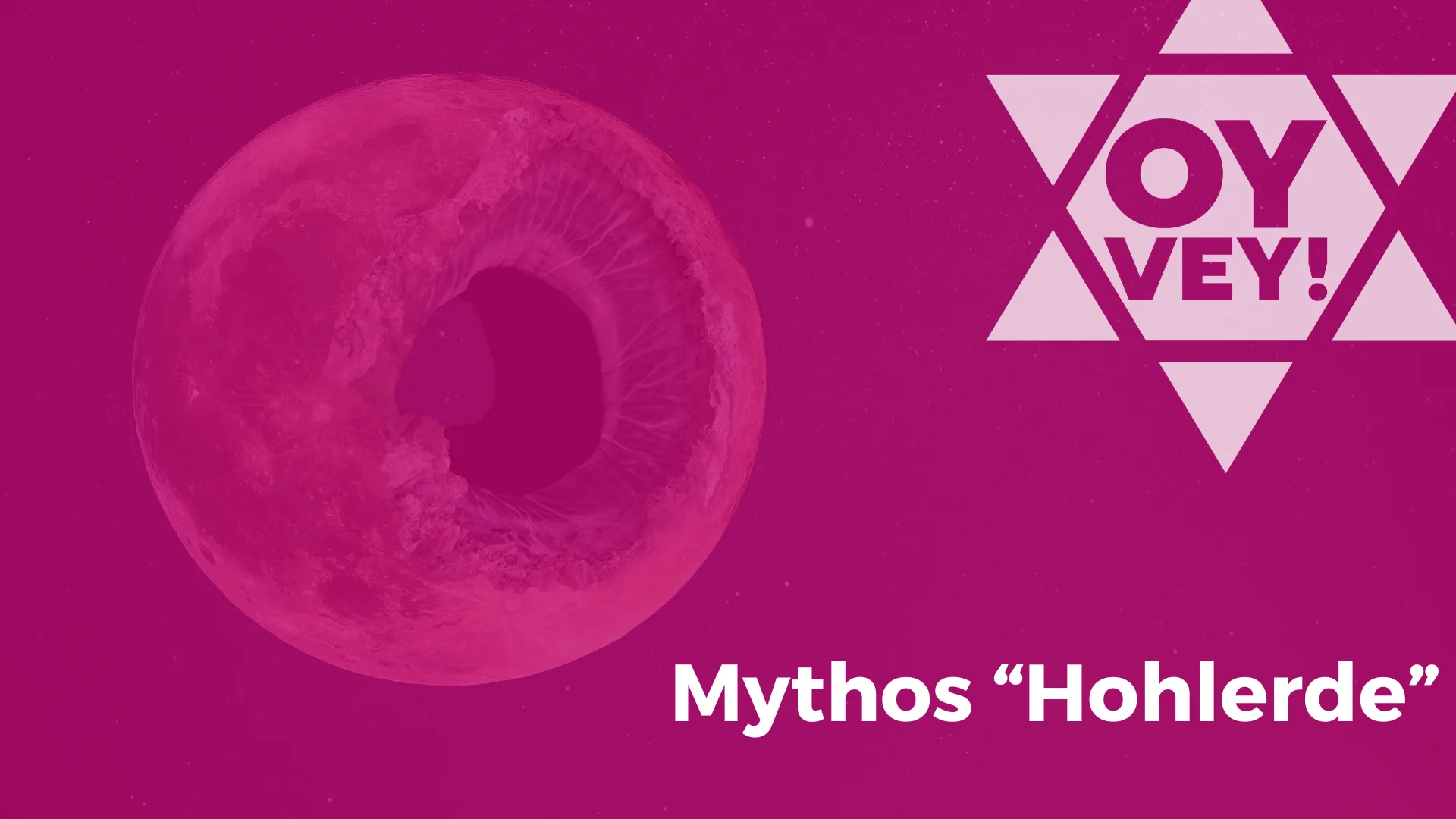 Bilder einer Erde mit Loch in der Mitte. Aufschrift: Mythos "Hohlerde"