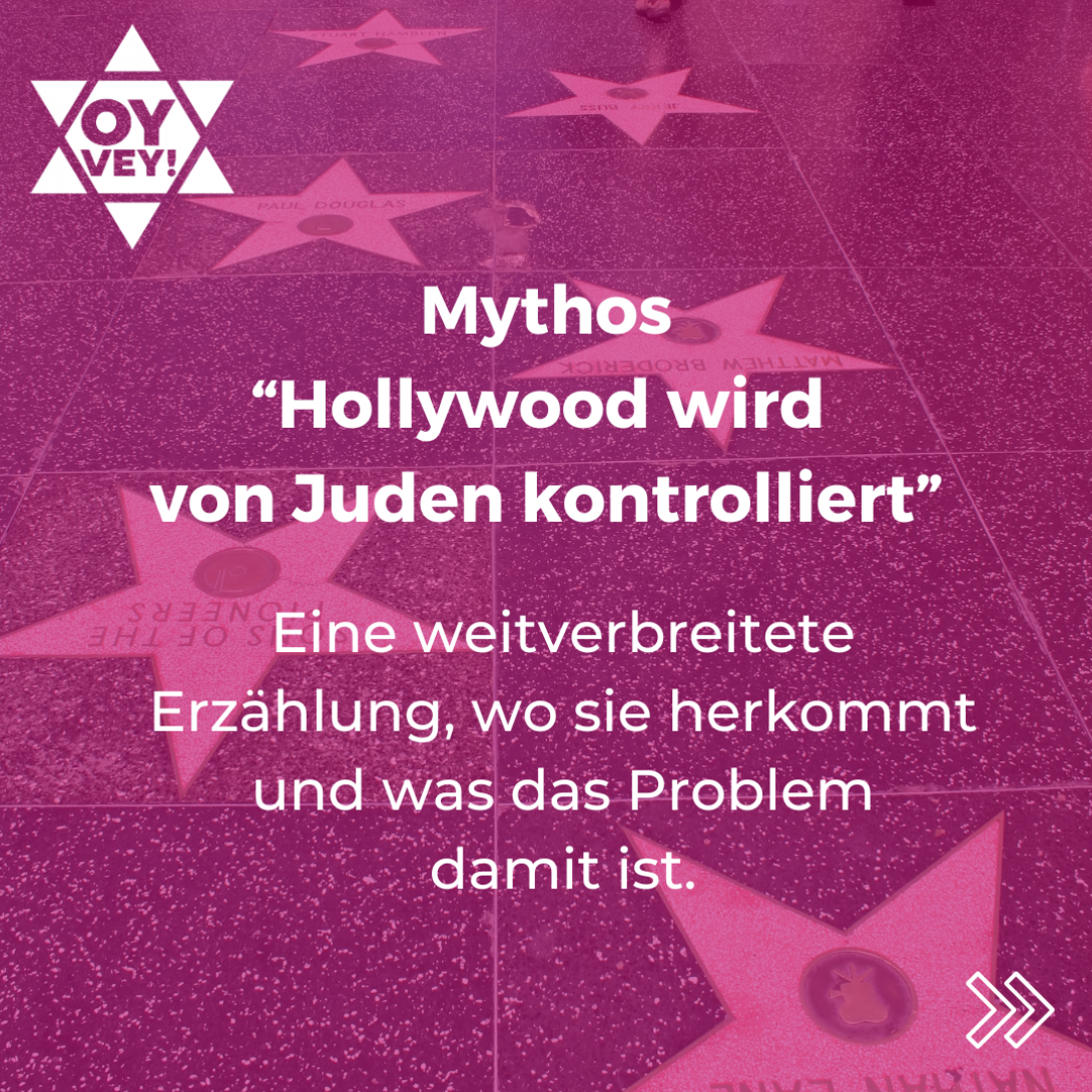 Mythos “Hollywood wird von Juden kontrolliert”. Eine weitverbreitete Erzählung, wo sie herkommt und was das Problem damit ist.