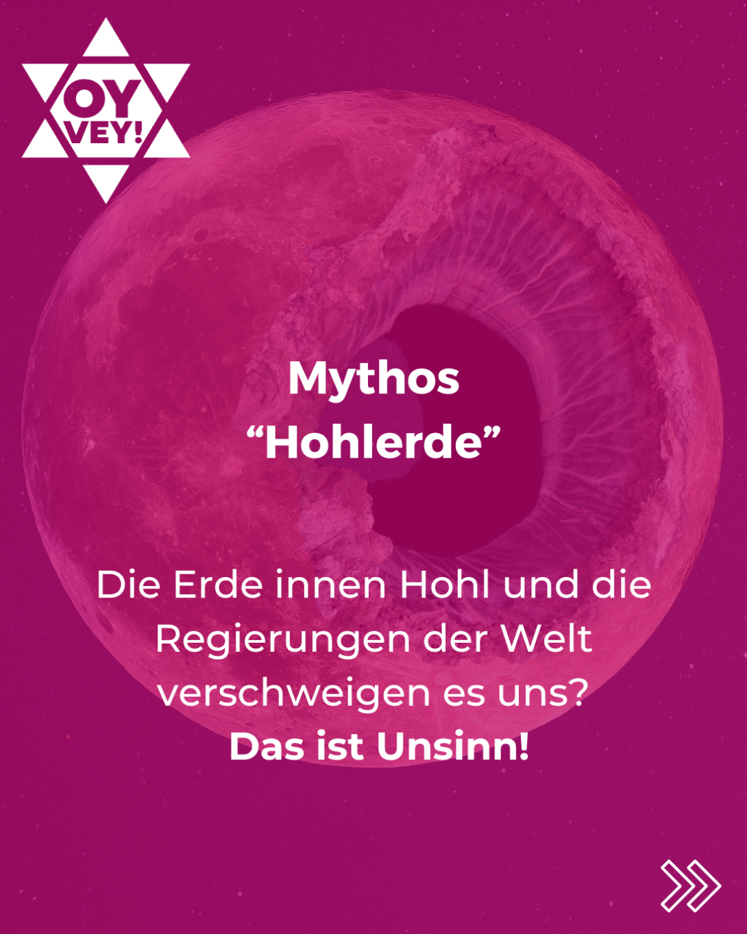 Mythos "Hohlerde". Die Erde innen hohl und die Regierungen der Welt verschweigen es uns? Das ist Unsinn!