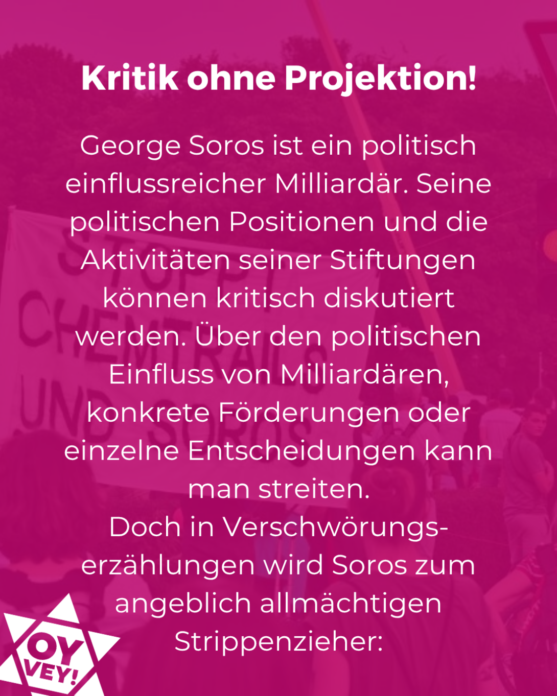 Slide 2 zu Verschwörungserzählungen über George Soros